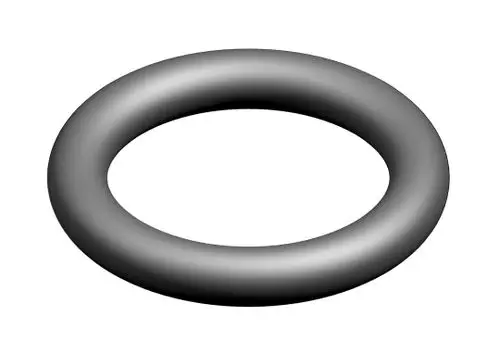 Grauer O-Ring von Bosch mit rundem Querschnitt, der für dichte Verbindungen in verschiedenen Anwendungen eingesetzt wird.